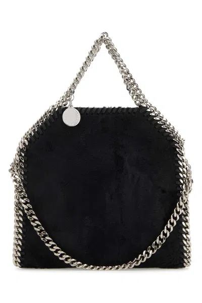 STELLA MCCARTNEY BLACK VELVET FALABELLA HANDBAG