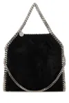 Stella Mccartney Black Velvet Mini Falabella Handbag In Black