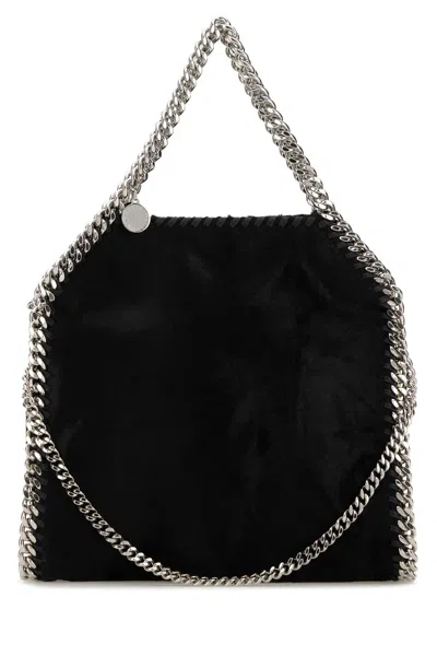 STELLA MCCARTNEY BLACK VELVET MINI FALABELLA HANDBAG