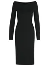 Stella Mccartney Viscose Blend Midi Dress With Exposed Shoulders