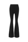 Stella Mccartney High Waist Flared Ribbed Joggers In 1000