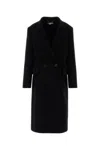 Stella Mccartney Iconic Double-breasted Wool Coat In Black