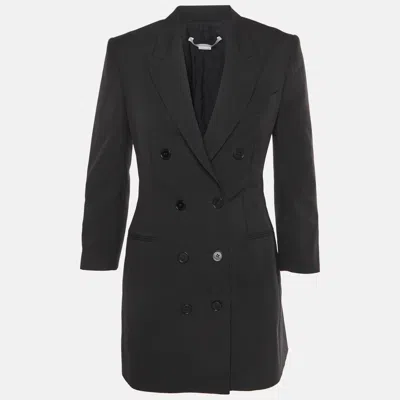 Pre-owned Stella Mccartney Black Wool Double Breasted Mini Blazer Dress S