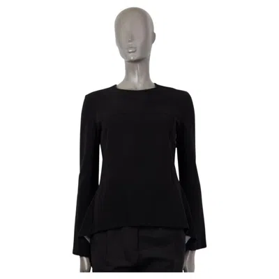 Pre-owned Stella Mccartney Black Wool Flared Blouse Shirt 40 S