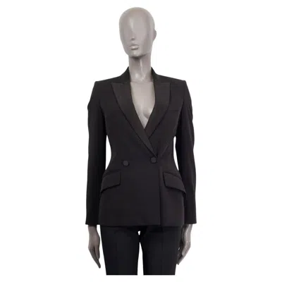 Pre-owned Stella Mccartney Black Wool Grosgrain Tuxedo Blazer Jacket 38 Xs