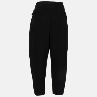 Pre-owned Stella Mccartney Black Wool Loose Fit Trousers M