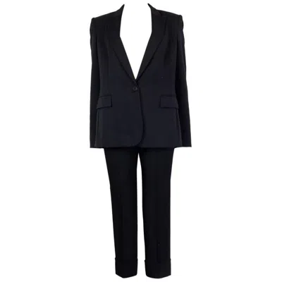 Pre-owned Stella Mccartney Black Wool Single Button Blazer Jacket 44 L