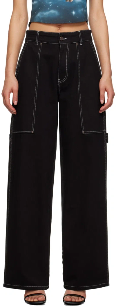 Stella Mccartney Black Workwear Jeans In 1000 Black