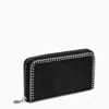 Stella Mccartney Black Zip Around Falabella Wallet Women In Black