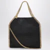 Stella Mccartney Falabella Mini Black Handbag With Handle And Chain Shoulder Strap In Eco Leather Woman In Black