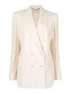 Stella Mccartney Double-breasted Blazer Jacket In White