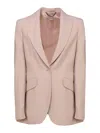 Stella Mccartney Single-breasted Blazer In Nude & Neutrals
