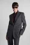 Stella Mccartney Single-breasted One Button Jacket In Gray