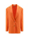 Stella Mccartney Single-breasted Tailored Blazer In Orange