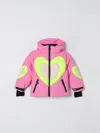 Stella Mccartney Kids Hearts Pink Ski Jacket In Pink