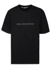 Stella Mccartney T-shirt With Logo Print And Crew Neckline In Black