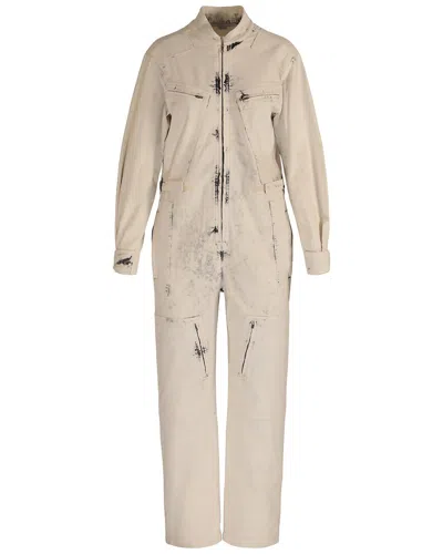 Stella Mccartney Linen-blend Jumpsuit In Beige