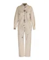Stella Mccartney Bleached Denim Jumpsuit In Neutral