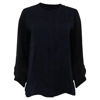 Stella Mccartney Blouse In Navy Blue Silk