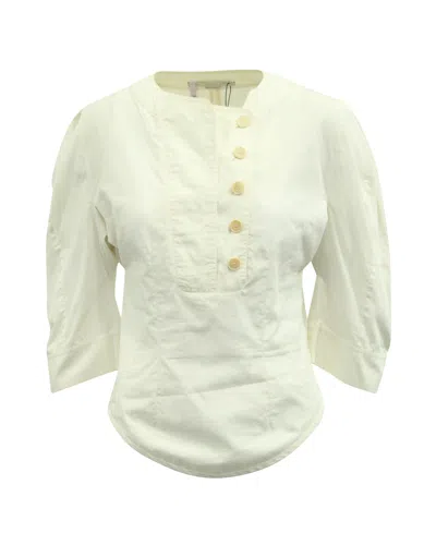 Stella Mccartney Blouse With Crescent Sleeve In White Cotton