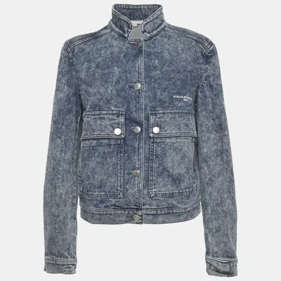 Pre-owned Stella Mccartney Blue Denim Button Up Jacket S