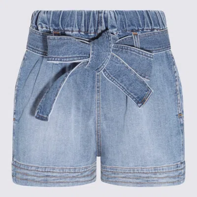 Stella Mccartney Blue Denim Cotton Shorts
