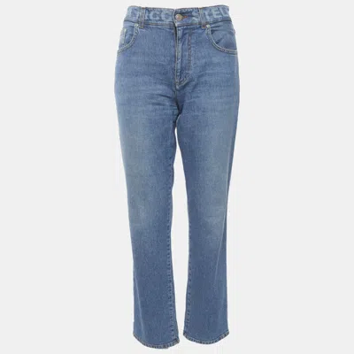 Pre-owned Stella Mccartney Blue Denim Straight Leg Jeans M/waist 30"