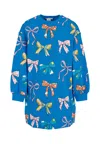 Stella Mccartney Bow Pattern Dress In Blue