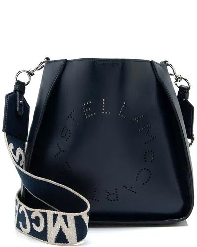 Stella Mccartney Blue Eco Alter Nappa Perforated Logo Mini Crossbody  (authentic Pre-loved)