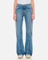 Stella Mccartney Blue Falabella Pocket Bootcut Jeans In Blue