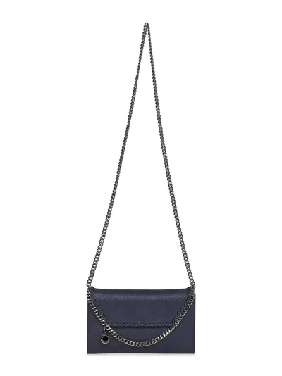 Stella Mccartney Blue Falabella Wallet Crossbody Bag