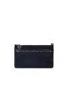 STELLA MCCARTNEY BLUE RECYCLED POLYESTER FALABELLA MINI CLUTCH BAG