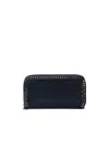 Stella Mccartney Blue Recycled Polyester Wallet In Blue