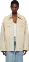 Stella Mccartney Blue Sand Overdyed Denim Jacket In 2611 Send Denim Over