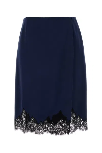 Stella Mccartney Blue Satin Skirt