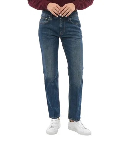 Stella Mccartney Blue Slim High Rise Jeans In Gray