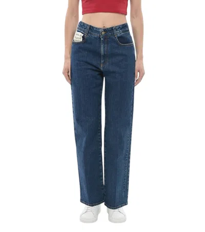 Stella Mccartney Blue Straight High Rise Jeans