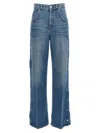 Stella Mccartney Popper-studded Bootcut Denim Jeans In Blue
