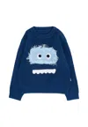 Stella Mccartney Blue Sweater For Baby Boy With Yeti In Blue