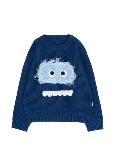 Stella Mccartney Blue Sweater For Baby Boy With Yeti