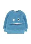 Stella Mccartney Blue Sweatshirt For Baby Boy With Yeti In Blue