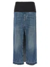 Stella Mccartney Tuxedo Band Skirt With Slit And Pockets In Multi
