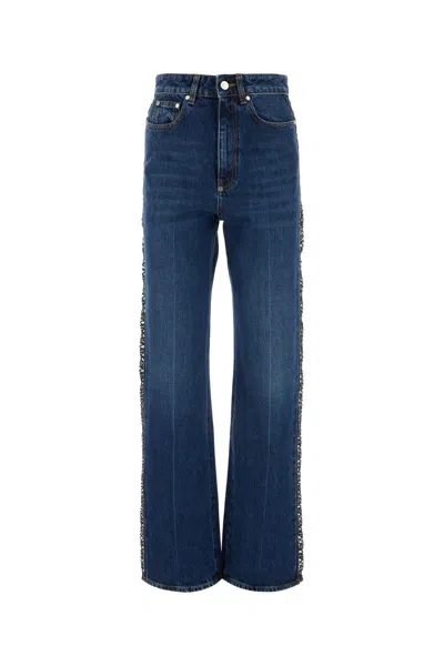 Stella Mccartney Blue Vintage Wash With Lace Insert Jeans-27 Nd  Female