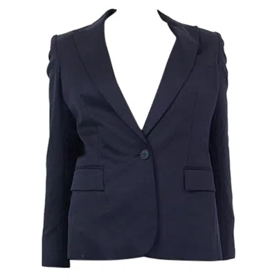 Pre-owned Stella Mccartney Blue Wool Single Button Blazer Jacket 36 Xxs