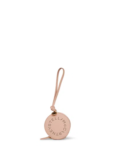 Stella Mccartney Blush Logo Coin Purse Keyring In Pink