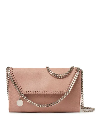 Stella Mccartney Blush Pink Faux Leather Falabella Crossbody Handbag In Burgundy
