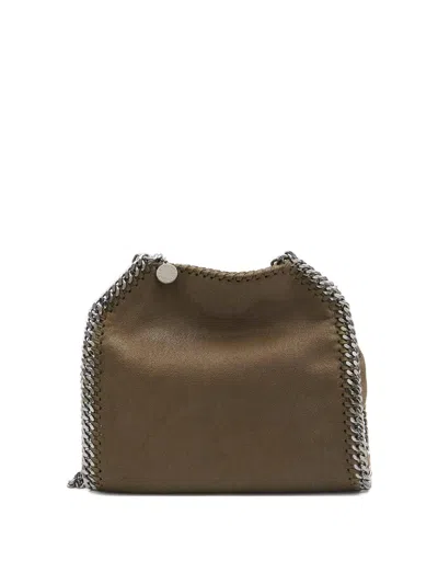Stella Mccartney Mini  Tote Bag With Chain Trim In Green