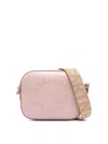 Stella Mccartney Small Camera Embossed Grainy Mat Bags In Púrpura Claro