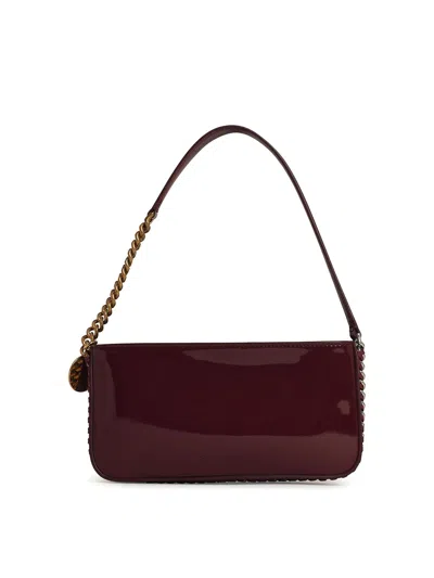 Stella Mccartney Mat Burgundy Faux Leather Bag In Red