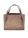 Stella Mccartney Stella Logo Tote Bag In Dove Grey Color In Beige